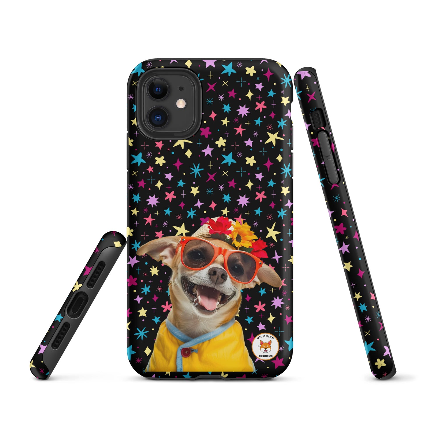 Coque Personnalisée tous les côtés, chien chapeau de paille