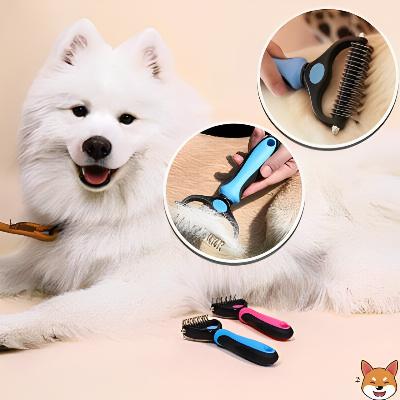 Brosse pour chien anti noeuds 