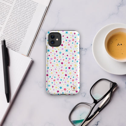 Coque de téléphone étoiles différentes manières fond blanc