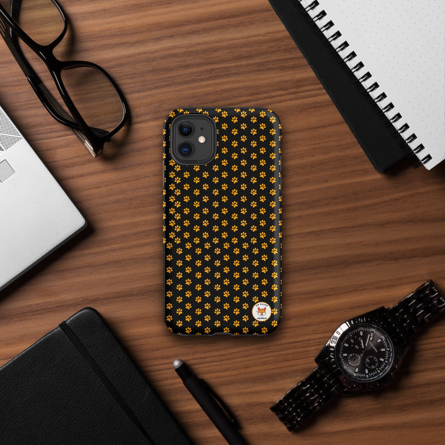 Coque de téléphone pattes jaunes